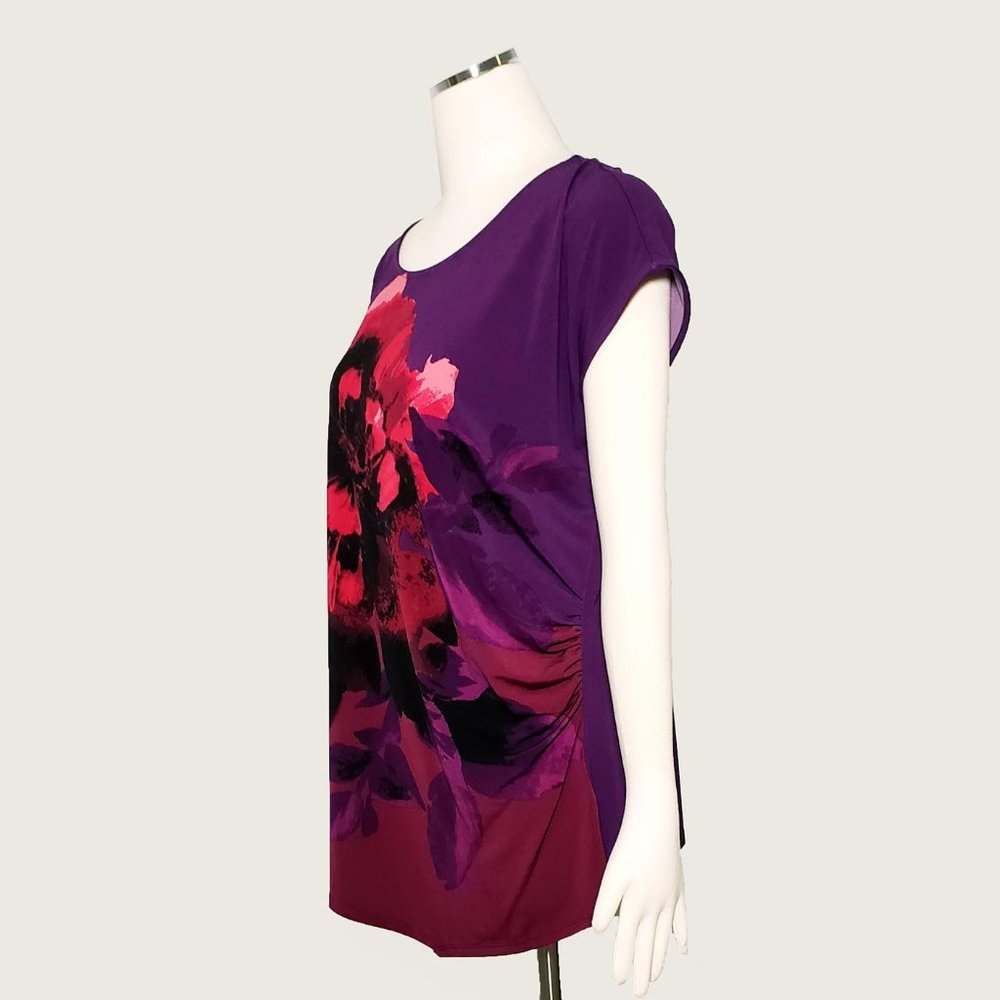 Jacklyn Smith Collection Asymmetric Cinched Top NWOT - Picture 5 of 9